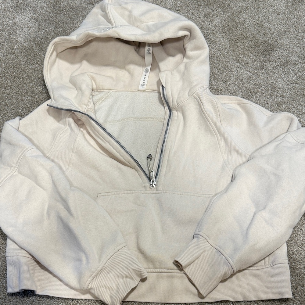 Cream Half-Zip Hoodie